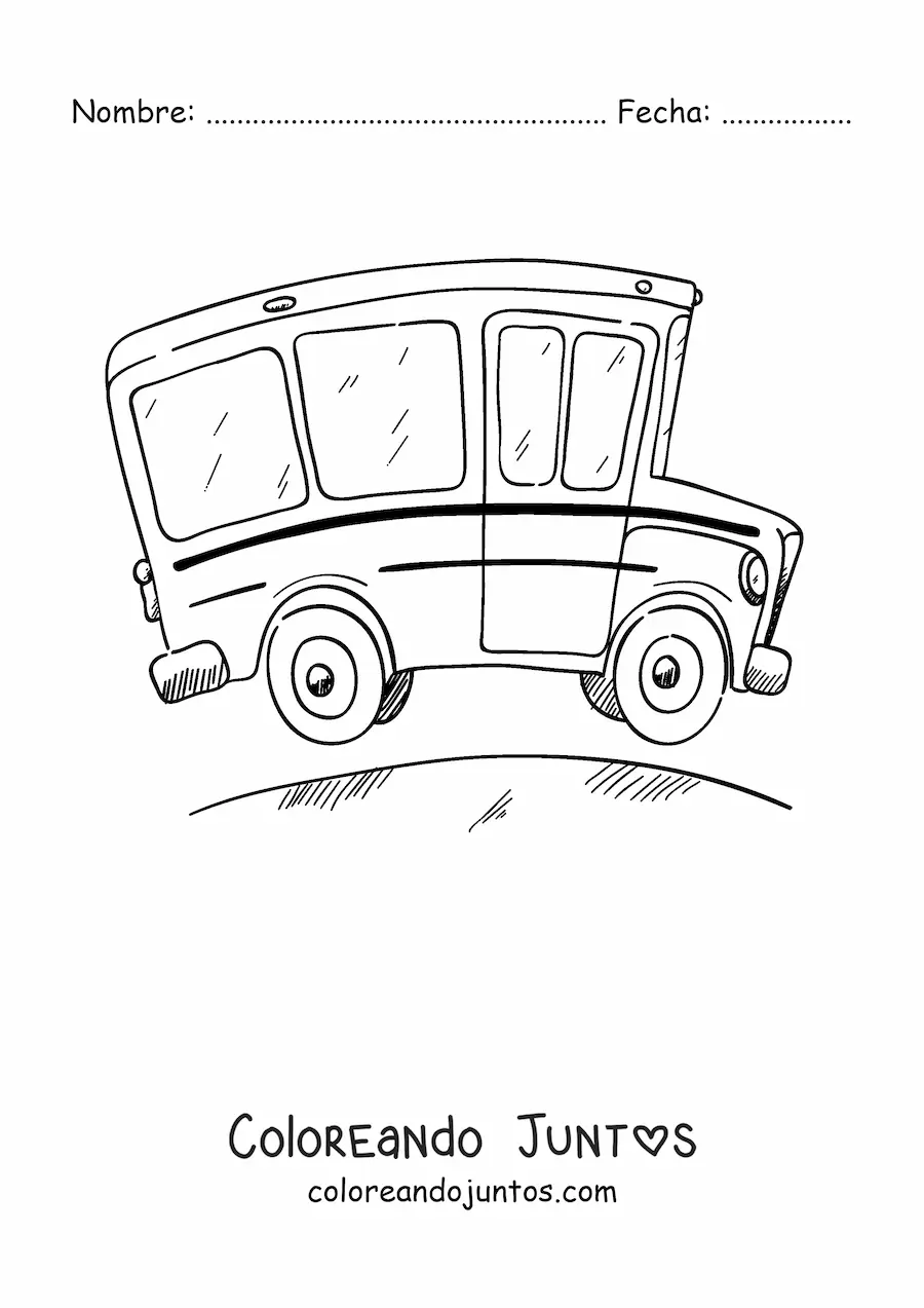 Imagen para colorear de un autobús escolar