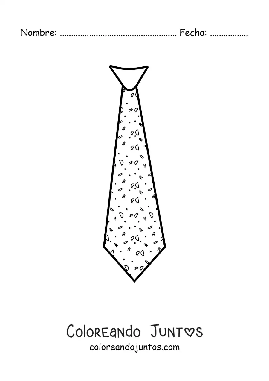Imagen para colorear de una corbata