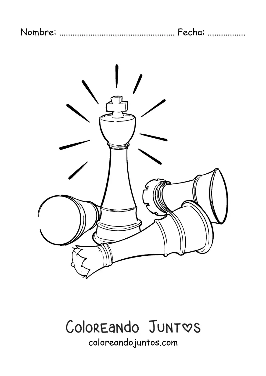 Imagen para colorear de juego de ajedrez
