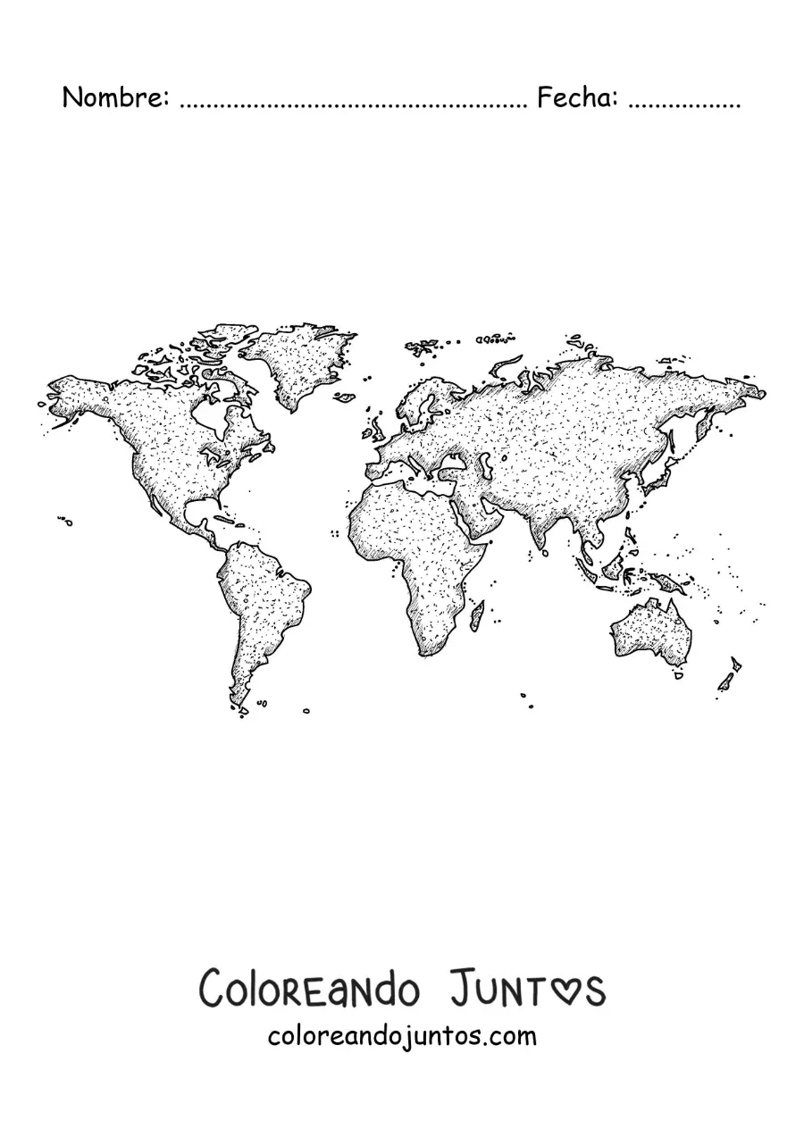 Mapa Del Mundo Coloreando Juntos 1347