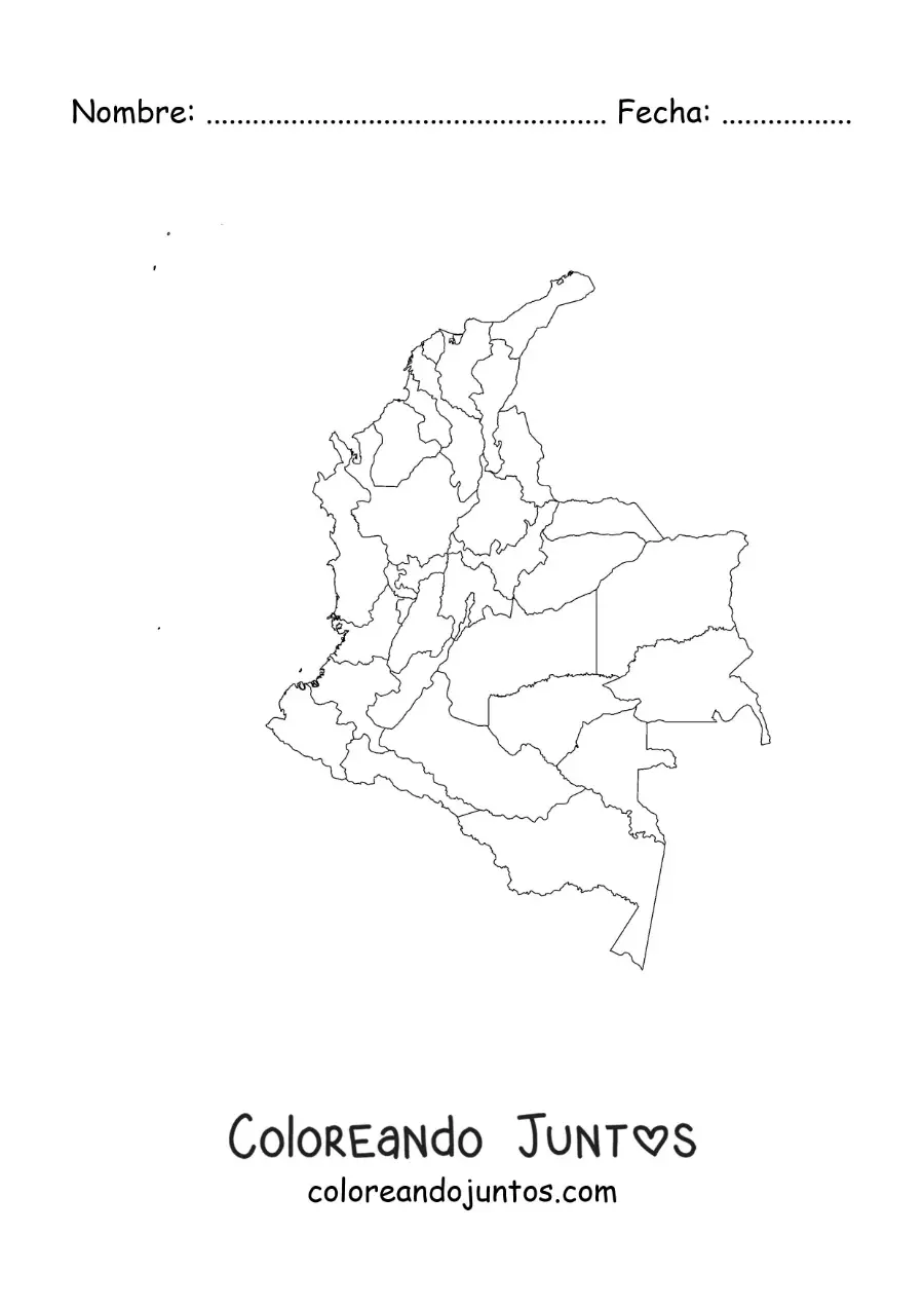 Mapa Político De Colombia Coloreando Juntos 