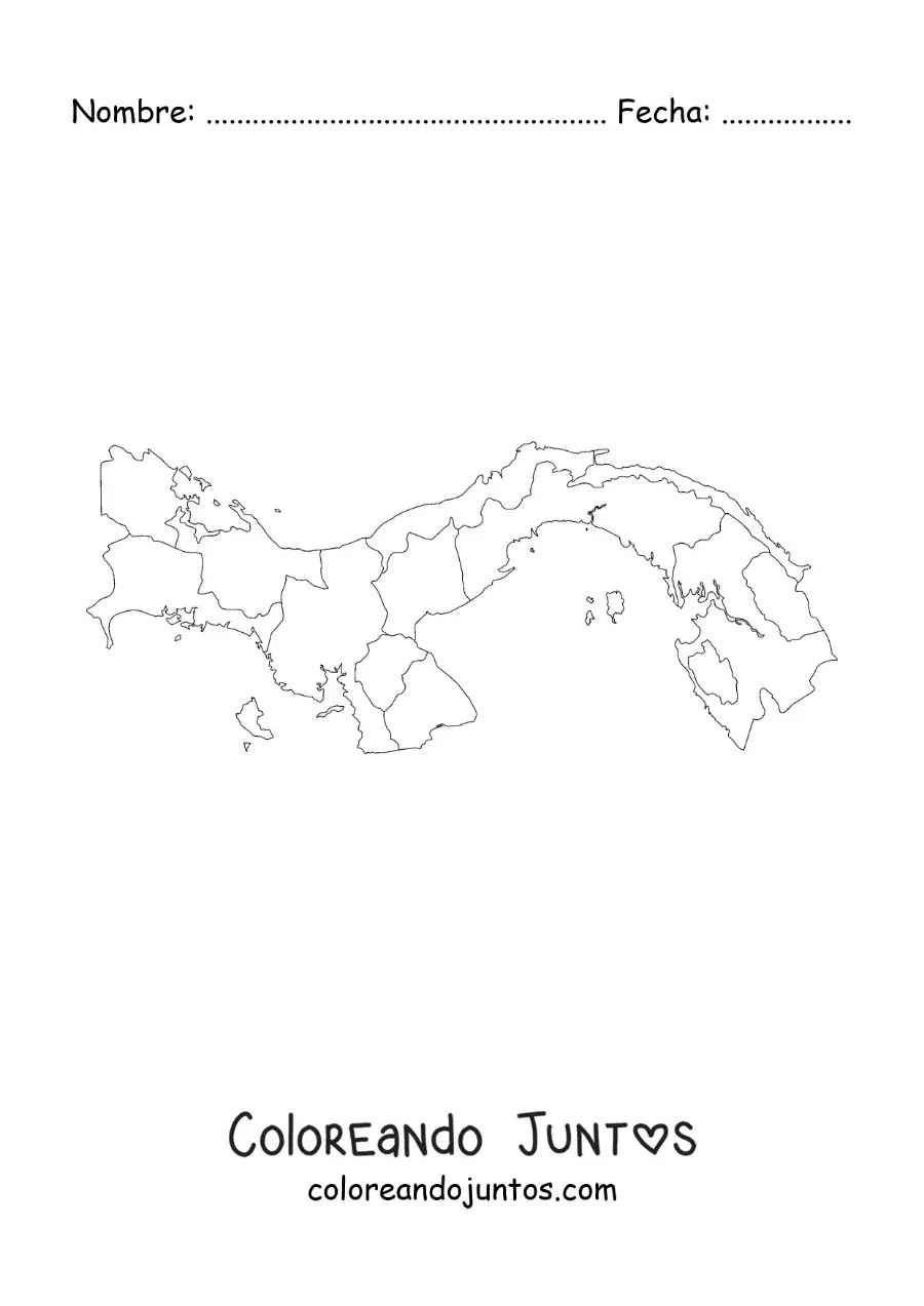 Mapa Político De Panamá Coloreando Juntos 5282
