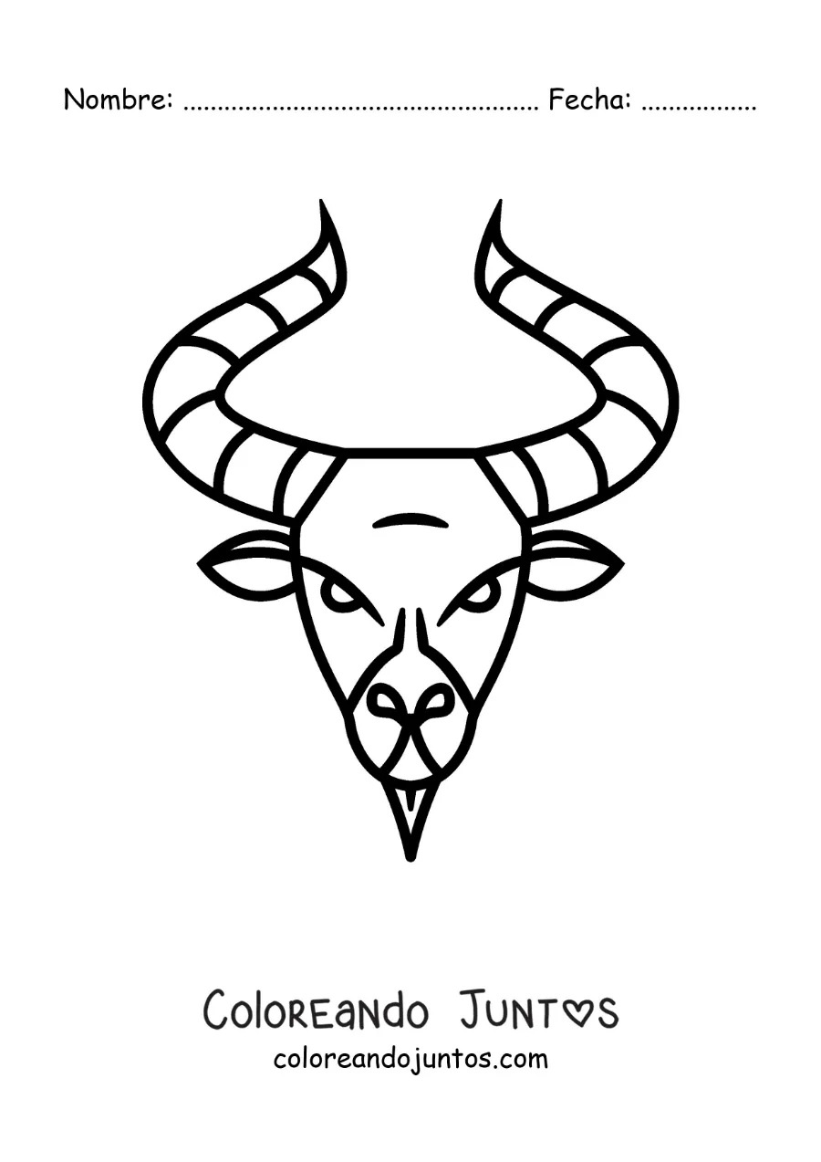 Imagen para colorear de símbolo de una cabra
