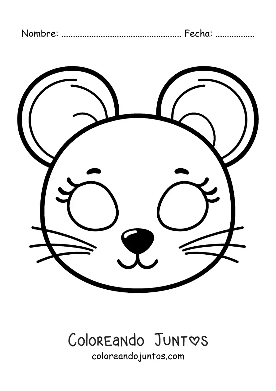 Imagen para colorear de máscara de ratón