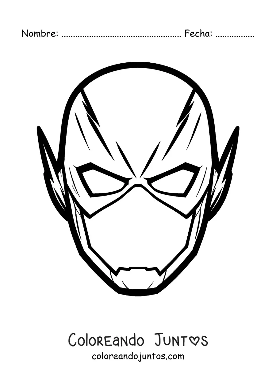 Imagen para colorear de máscara de Flash