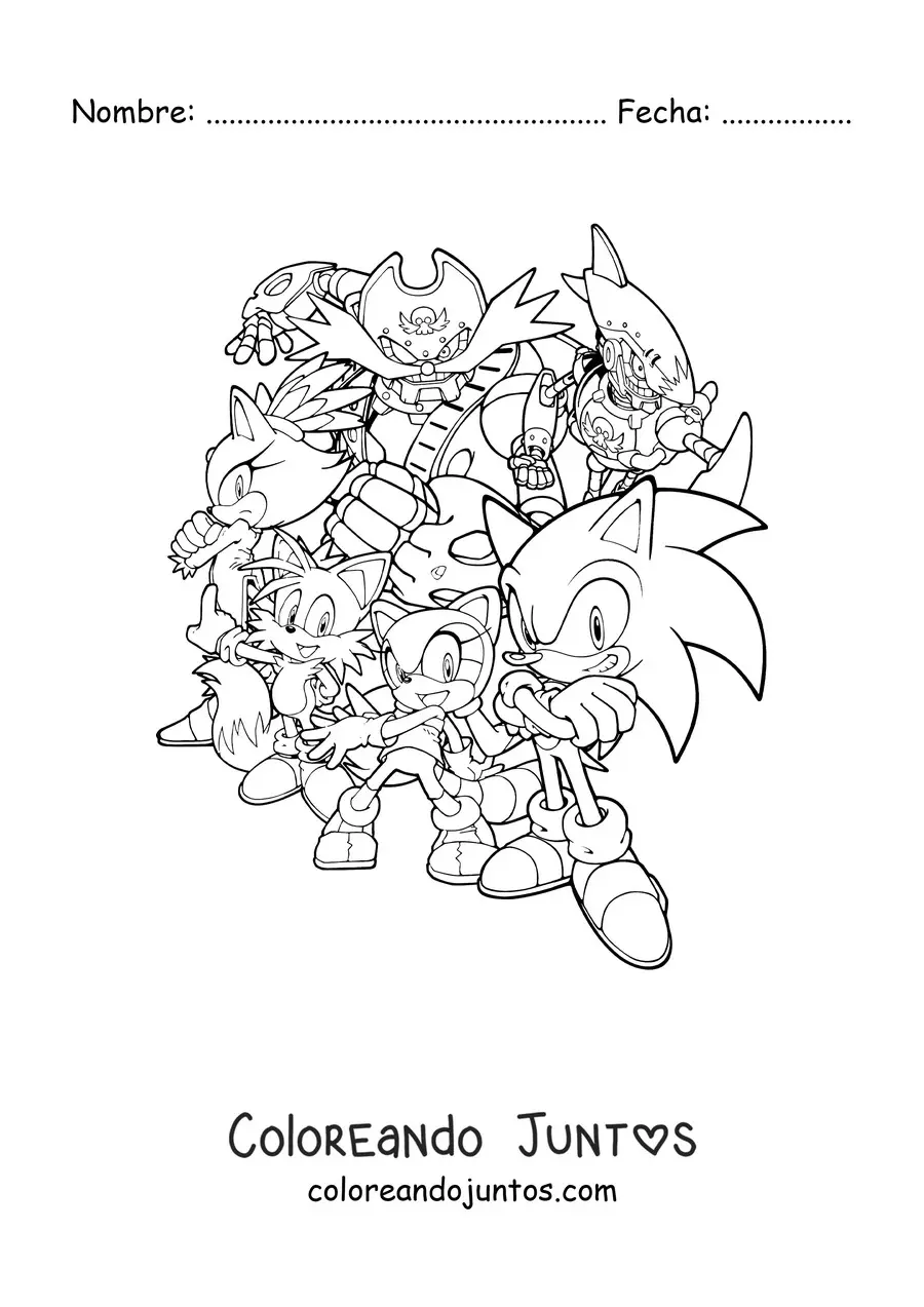 Sonic y sus amigos | Coloreando Juntos