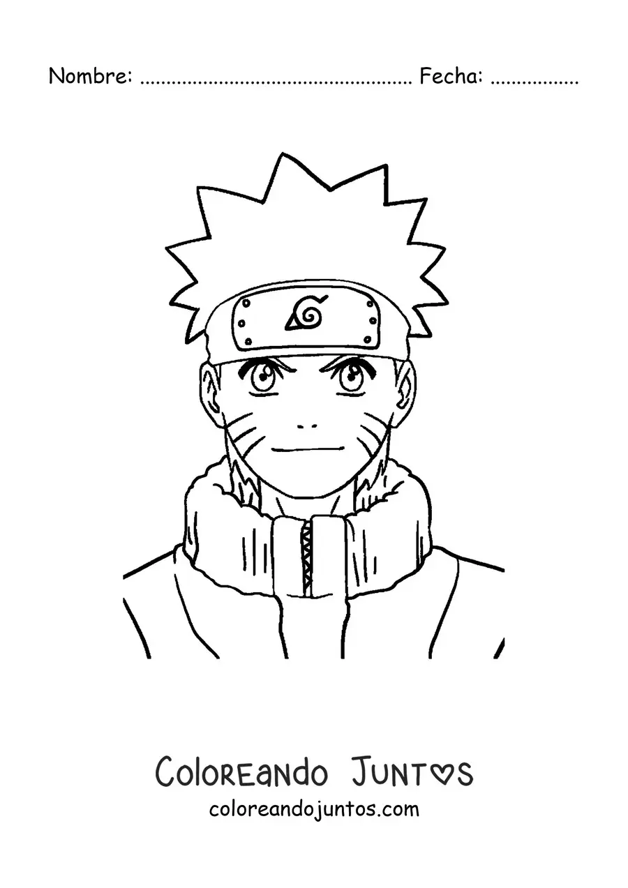 Imagen para colorear de Naruto