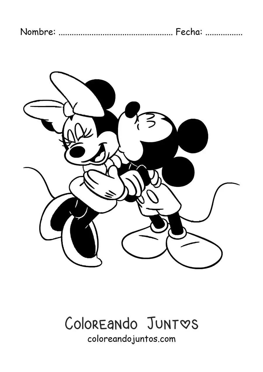 Mickey y Minnie juntos | Coloreando Juntos