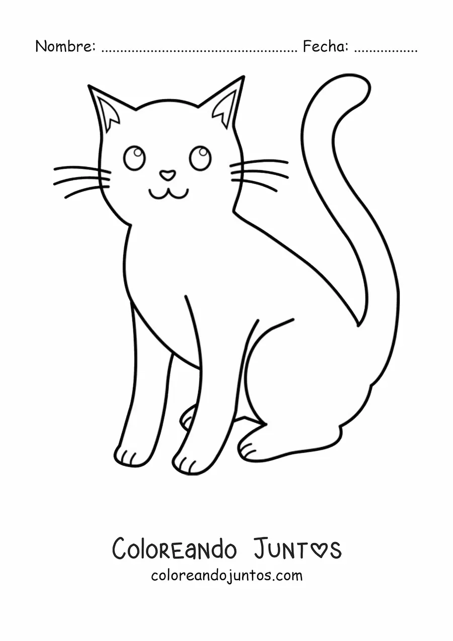 Imagen para colorear de un gato