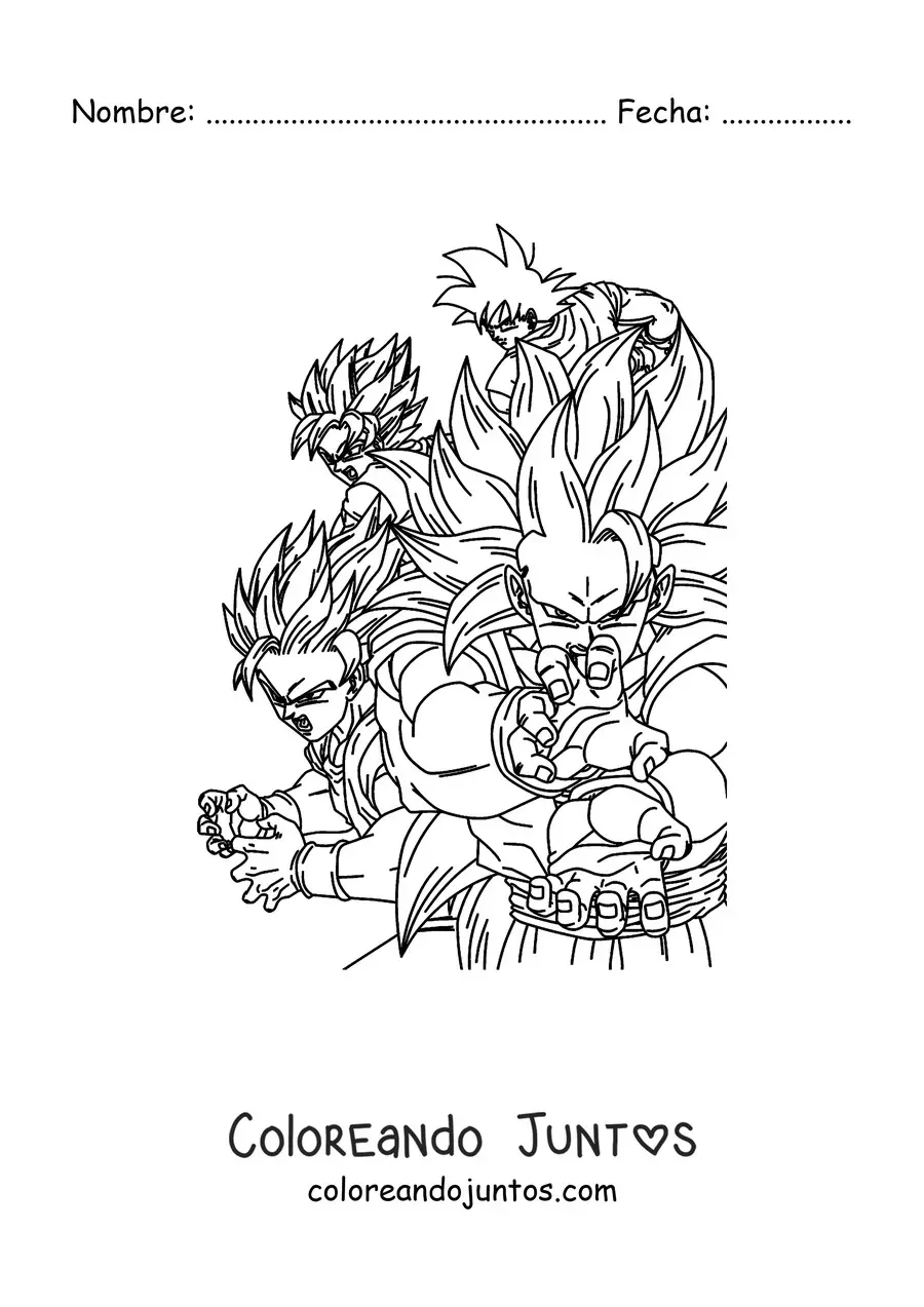 Fases de Goku | Coloreando Juntos