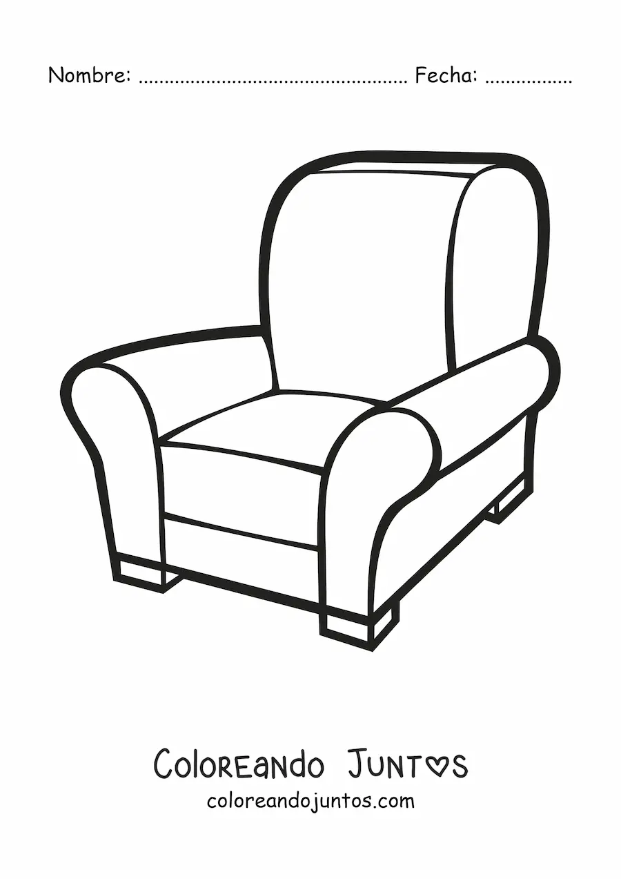 Imagen para colorear de sillón