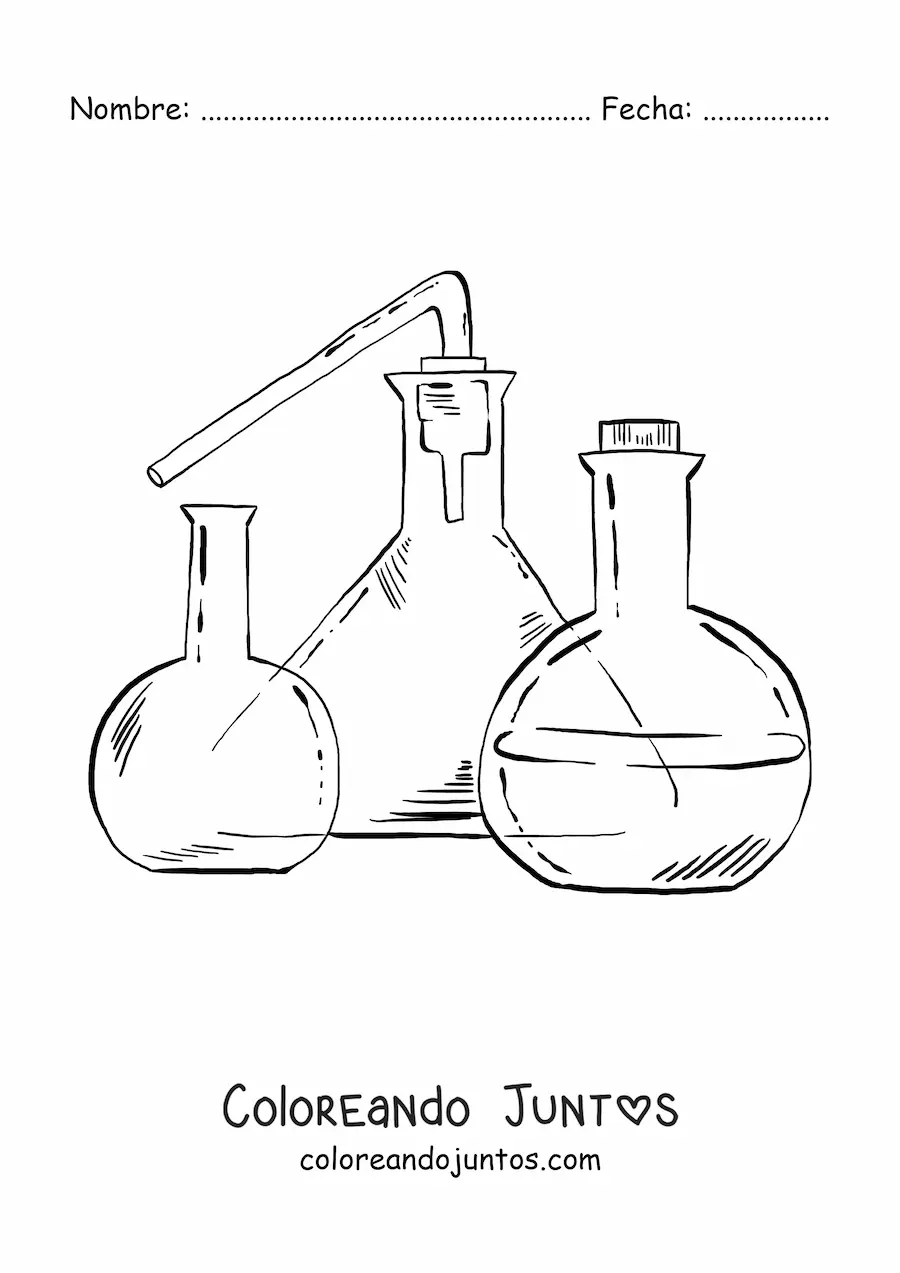 Instrumentos de laboratorio químico | Coloreando Juntos