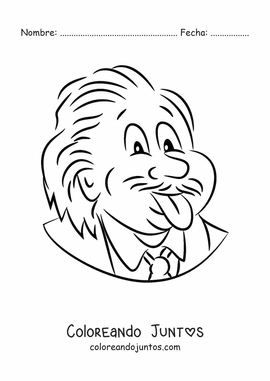 Imagen para colorear de Albert Einstein