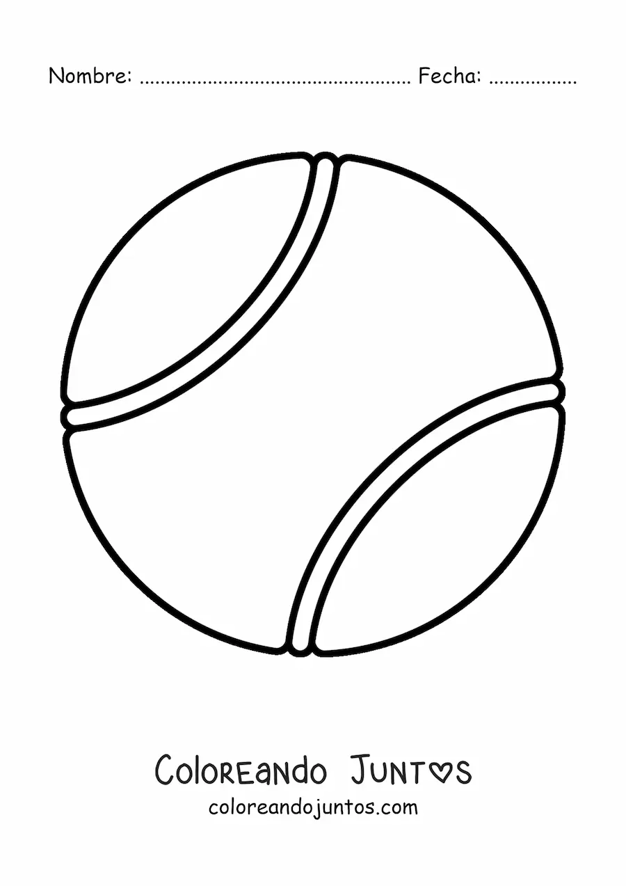 Imagen para colorear de una pelota de tenis