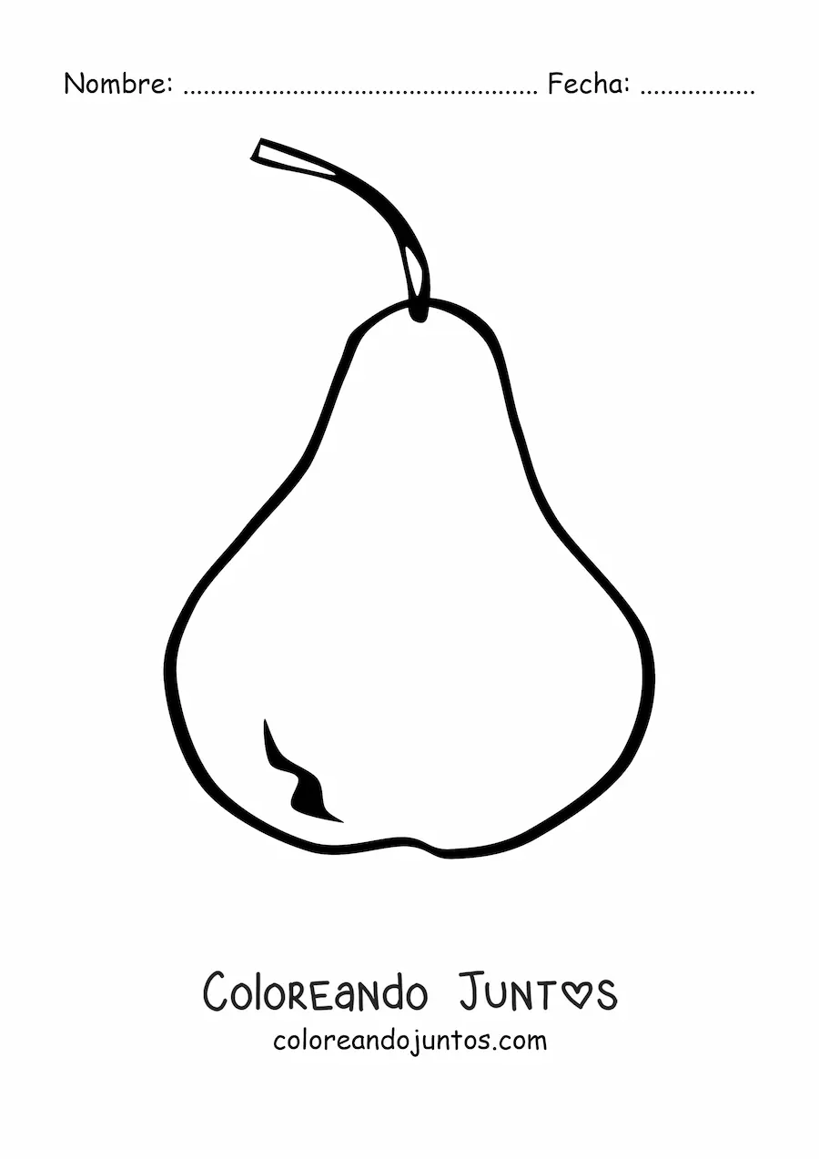 Imagen para colorear de una pera