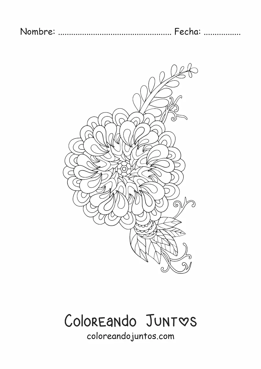 Imagen para colorear de flor mandala