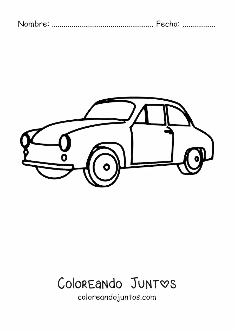 Imagen para colorear de un auto