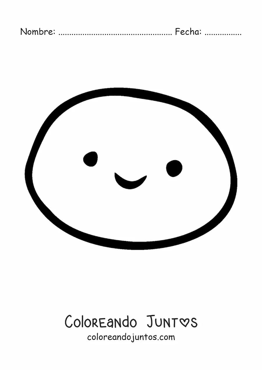 Imagen para colorear de emoji feliz