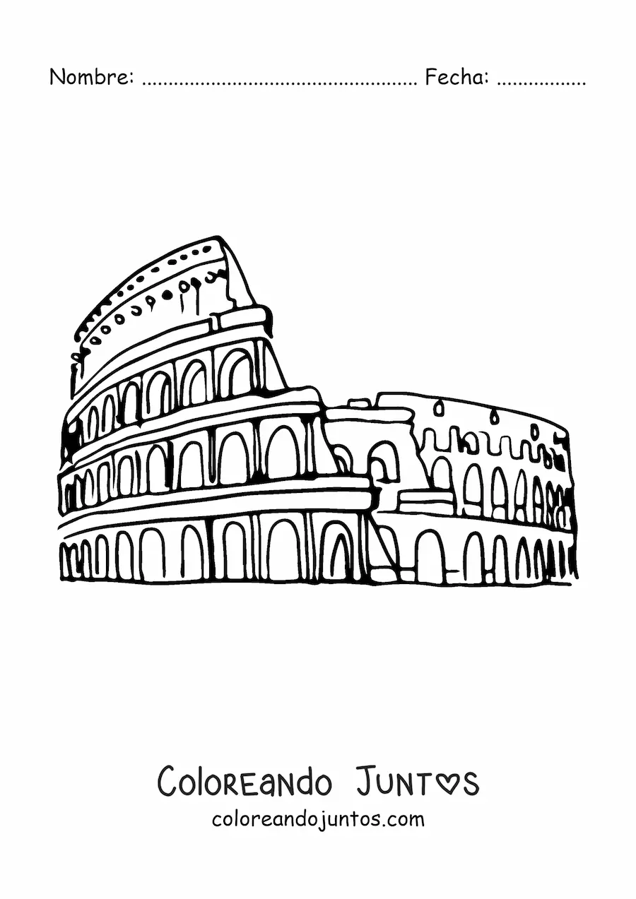 Imagen para colorear de coliseo romano