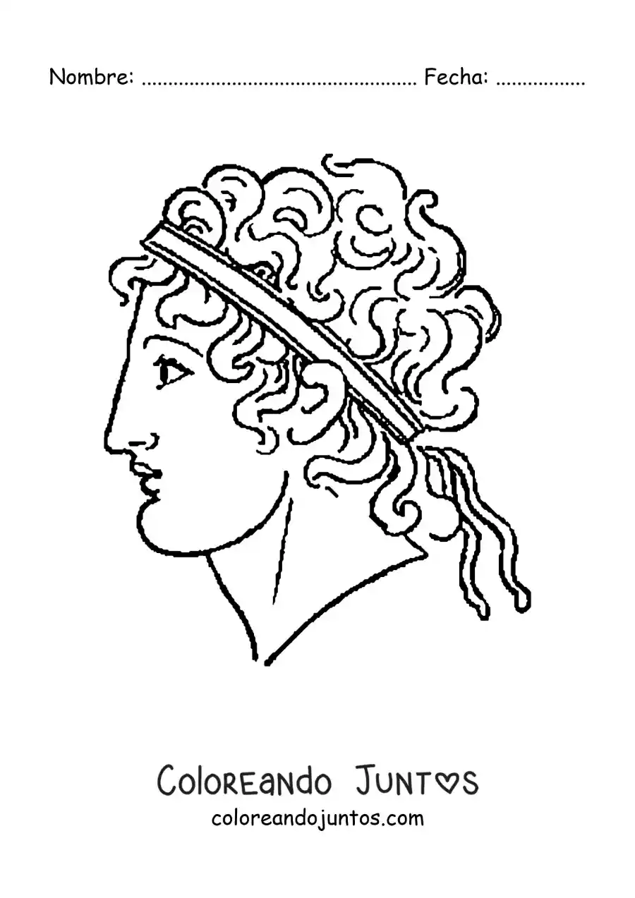 Imagen para colorear de hombre de la grecia antigua