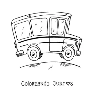 Imagen para colorear de un autobús escolar