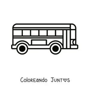 Imagen para colorear de un autobús alargado