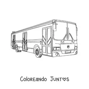 Imagen para colorear de un autobús de pasajeros