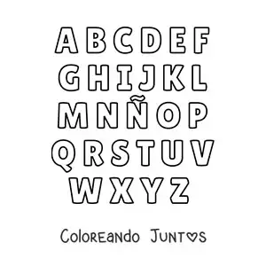 Imagen para colorear de el abecedario