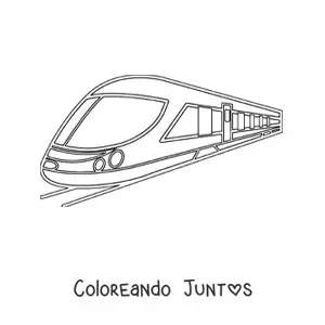 Imagen para colorear de un tren bala