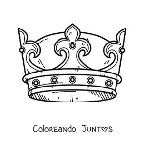 Imagen para colorear de corona de rey