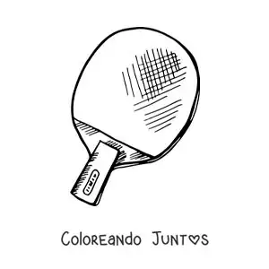Imagen para colorear de paleta de tenis de mesa