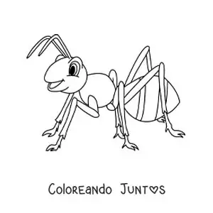 Imagen para colorear de una hormiga animada