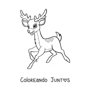 Imagen para colorear de Bambi animado