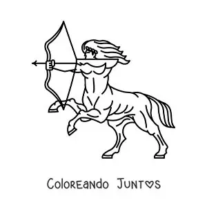 Imagen para colorear de centauro guerrero