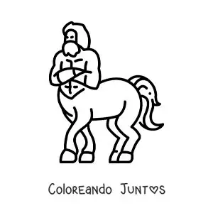 Imagen para colorear de centauro de la mitología griega fácil