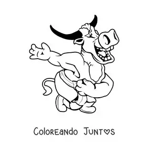 Imagen para colorear de caricatura de un Minotauro