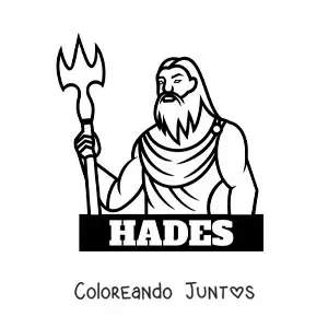 Imagen para colorear del dios del inframundo Hades