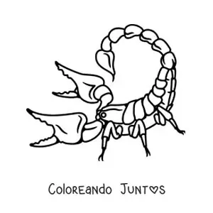 Imagen para colorear de escorpión animado