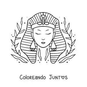 Imagen para colorear de la máscara de Cleopatra