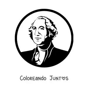 Imagen para colorear de George Washington