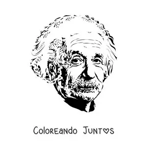 Imagen para colorear de Albert Einstein