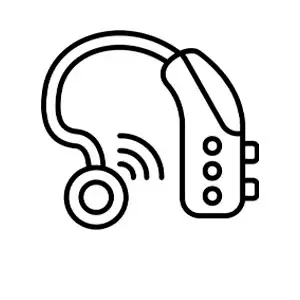 Imagen para colorear de un aparato auditivo