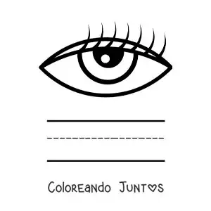 Imagen para colorear de actividad educativa para niños del sentido de la vista