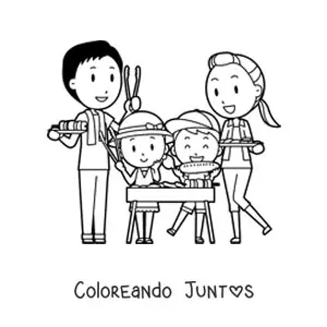 20 Dibujos de Familias para Colorear ¡Gratis! | Coloreando Juntos