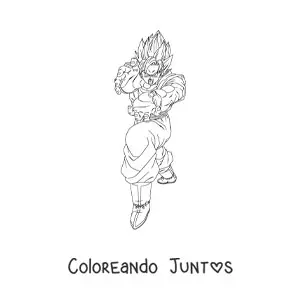 Cara de Goku black | Coloreando Juntos