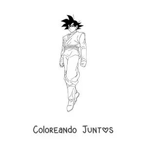 Imagen para colorear de Goku black