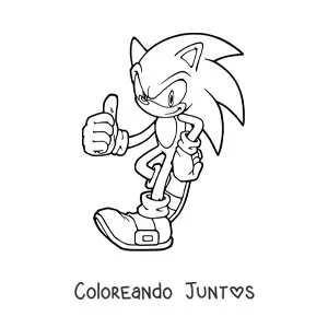 Imagen para colorear de Sonic el erizo