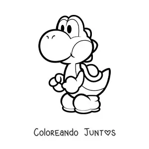 Imagen para colorear de Yoshi de Mario Bros