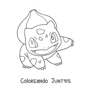 Imagen para colorear del pokémon Bulbasaur