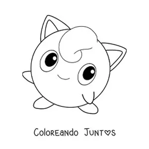 Imagen para colorear del pokémon Jigglypuff